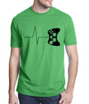 Heartbeat of a gamer t shirts