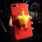 Funny 3D Squishy Chicken Lay Egg Squishy Animal Phone Case Cover