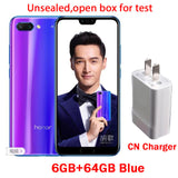 New arrival Huawei Honor 10 5.84 inch 2280x1080p Honor10 screen Mobile Phone Octa Core face ID NFC android 8.1 3400mAh battery