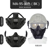 WosporT Tactical Airsoft Paintball Iron Warrior Half Face Mask