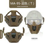 WosporT Tactical Airsoft Paintball Iron Warrior Half Face Mask