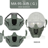 WosporT Tactical Airsoft Paintball Iron Warrior Half Face Mask